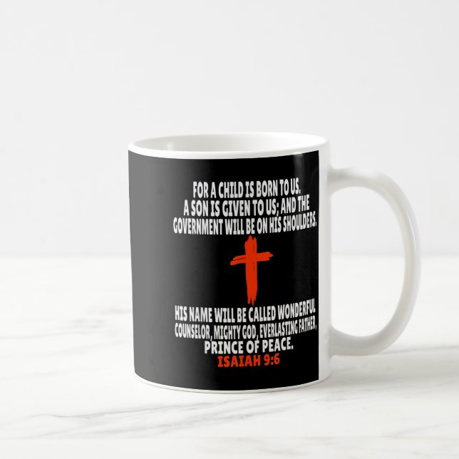 Mug Isaie 9_6 Versets Bibliques Écriture  (Droite)