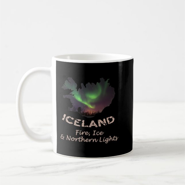 Mug Islande - Glace d'incendie et aurora boréale (Gauche)