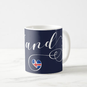 Mug Islande Heart Mug, islandais