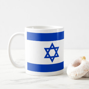 Mug Israël drapeau bleu et blanc moderne patriotique