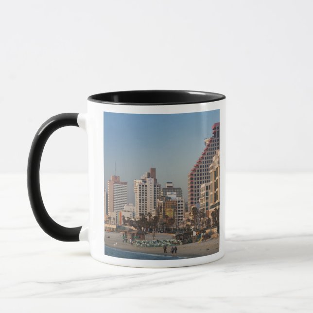 Mug Israël, Tel Aviv, front de mer, hôtels, crépuscule (Gauche)
