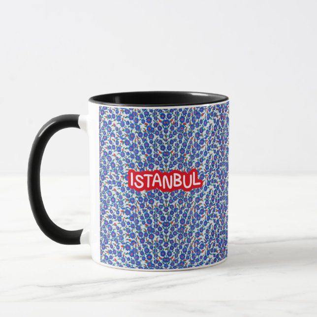 Mug Istanbul Turquie Souvenir Bleu et Blanc (Gauche)