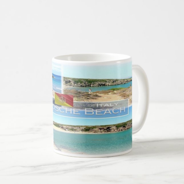 Mug IT Italie - Sicile - Calamosche Beach - (Devant droit)