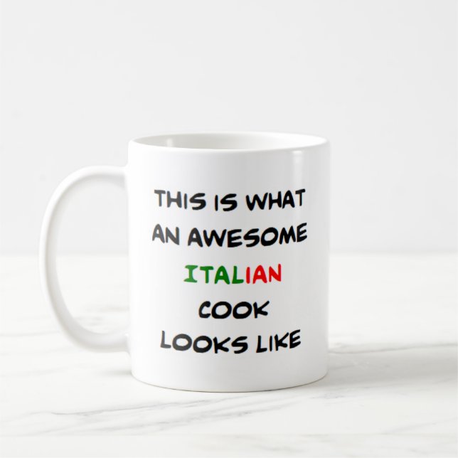 Mug Italian cook, awesome (Gauche)