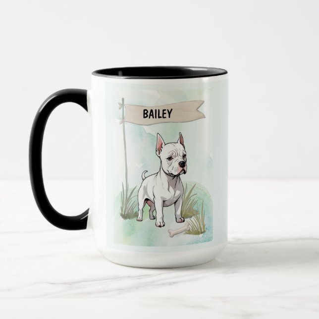 Mug Italian Greyhound Watercolor Personalized D (Gauche)