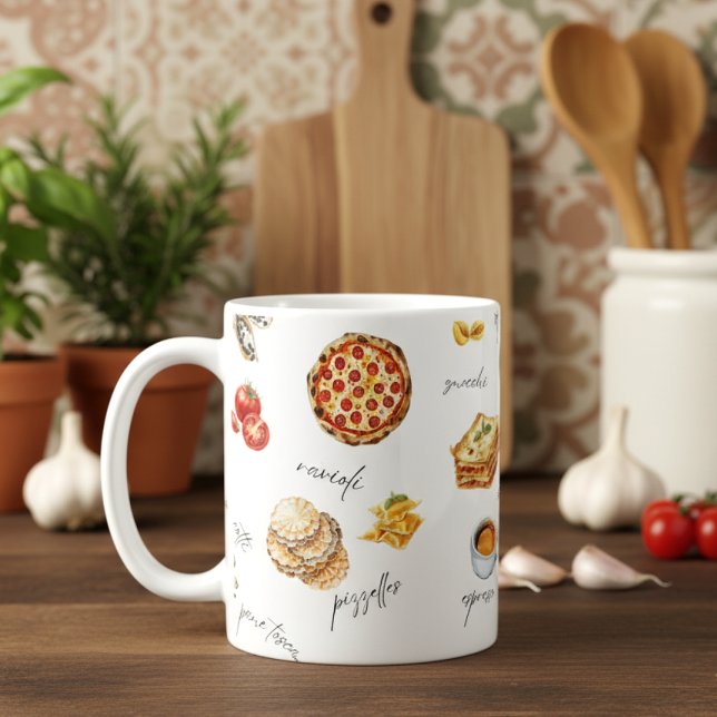 Mug Italie Cuisine Amusante Chef Coloré (Créateur téléchargé)