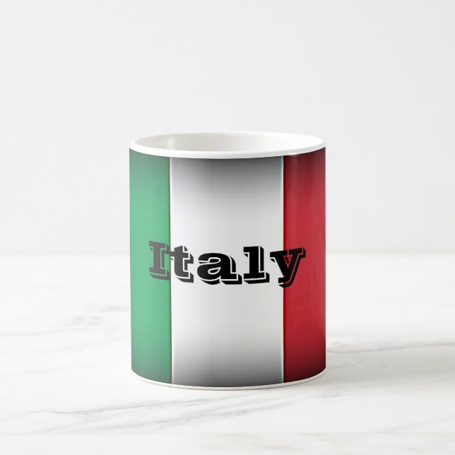 Mug Italie Drapeau bord foncé (Centre)