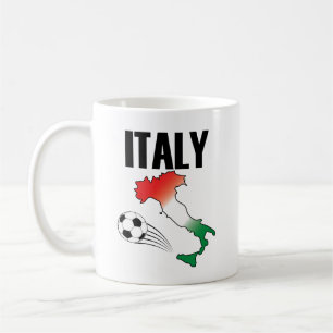 Mug Italie Football Carte Ventilateur Boot Soccer Ball