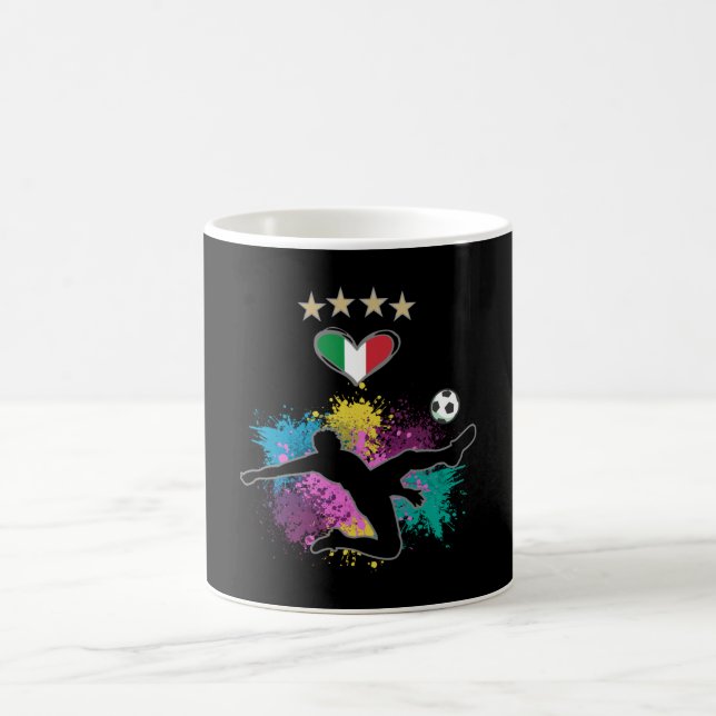 Mug Italie Football Fan Chemise Drapeau de football (Centre)