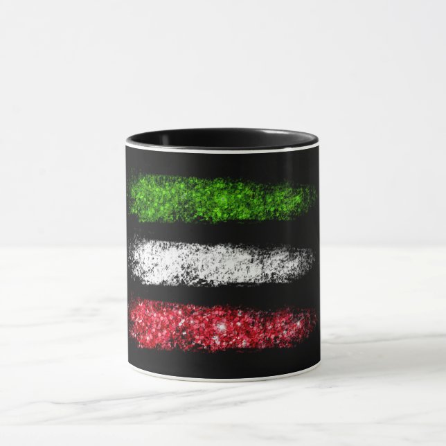 Mug *~* ITALIE ITALIE Abstrait ITALIEN Simple Drapeau (Centre)