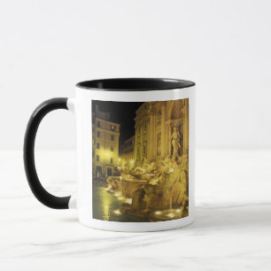 Mug Italie, Rome. Fontaine de Trevi la nuit.