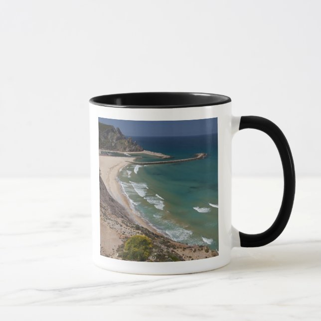 Mug Italie, Sardaigne, Buggerru. Plage de Buggerru et (Droite)