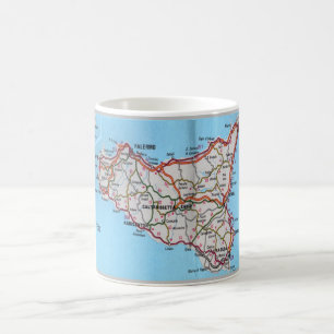 Mug Italie - Sicile - Carte Sicile -