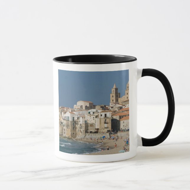 Mug Italie, Sicile, Cefalu, Ville avec Duomo de (Droite)
