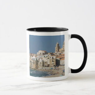 Mug Italie, Sicile, Cefalu, vue de la ville avec le Du