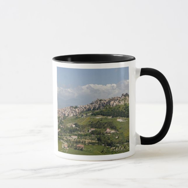 Mug Italie, Sicile, Enna, Calascibetta, Vue matinale (Droite)