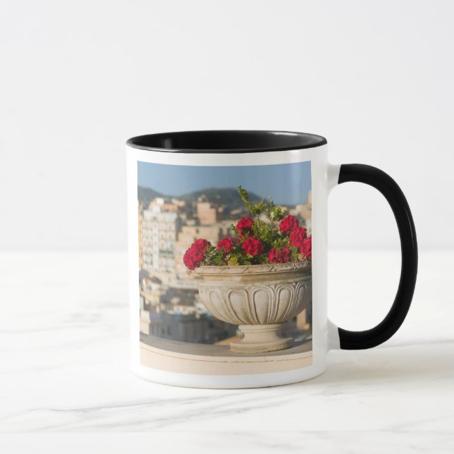 Mug Italie, Sicile, Termini Imerese, Vue & Fleurs (Droite)