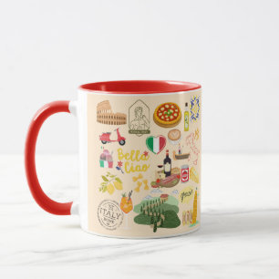 Mug Italie Symboles Amateurs de voyage