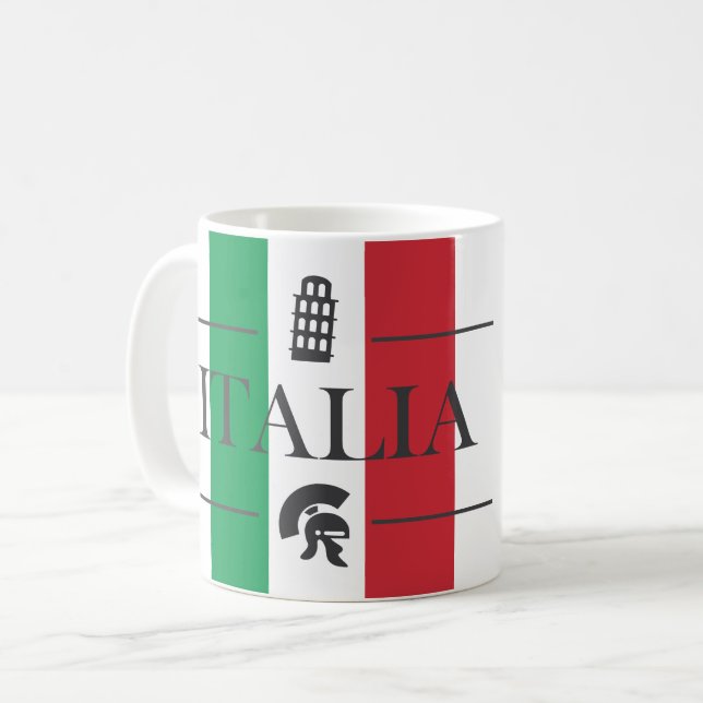 Mug Italie - Symboles italiens (Devant gauche)