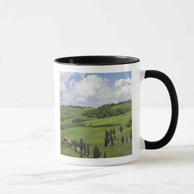 Mug Italie, Toscane. La Foce. Une route courbe serpent (Droite)