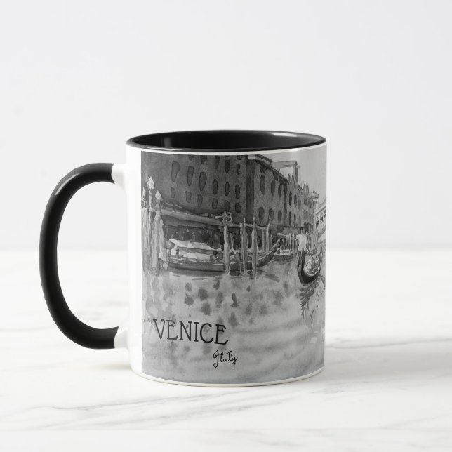 Mug Italie Travel - VENICE souvenir noir et blanc (Gauche)