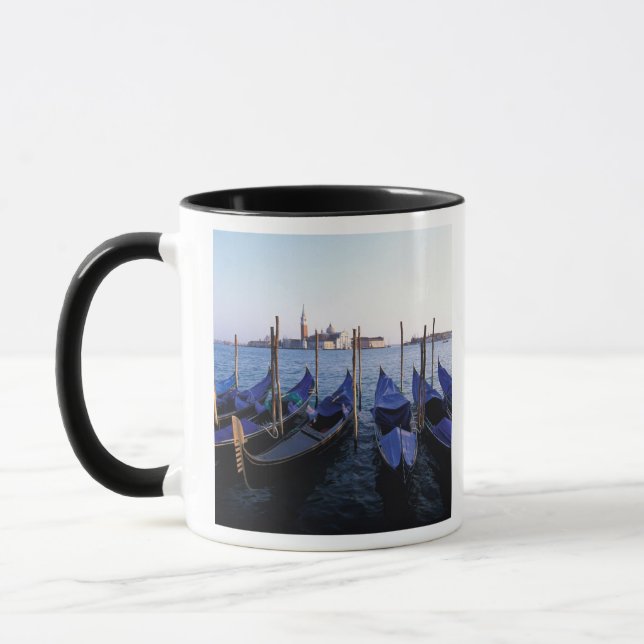Mug Italie, Vénétie, Venise, Rangée de gondoles et San (Gauche)