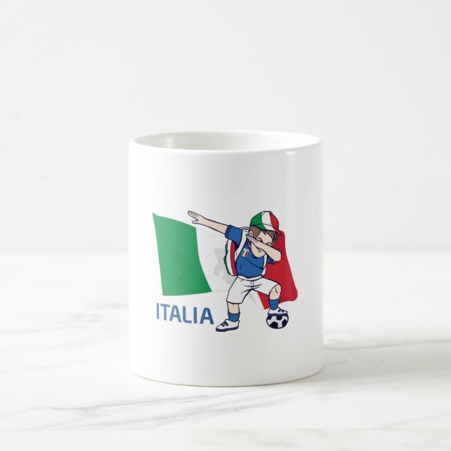 Mug Italie Ventilateur de football Enfant dabbing écob (Centre)
