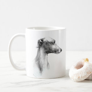 Mug Italien Greyhound Whippet portrait de chien dessin