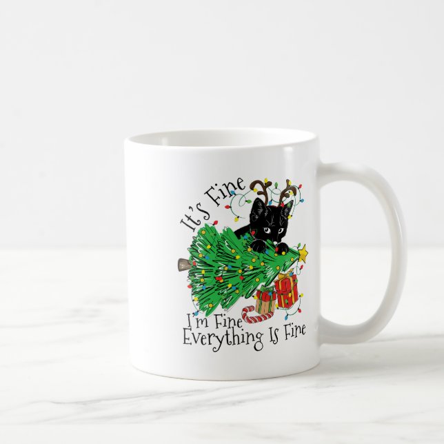Mug It's Fine I'm Fine Everything Is Fine Fun Christma (Droite)