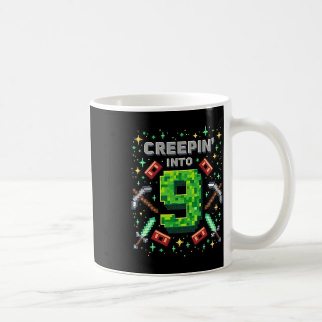 Mug It's My 9th Birthday Boy Gamer Creepin’ Into 9 Gam (Droite)