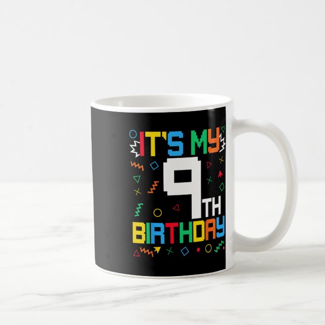 Mug It's My 9th Birthday Gamer Kids Video Game Birthda (Droite)