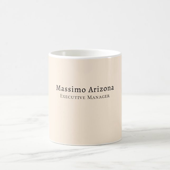 Mug Ivoire Couleur Uni Professionnel Moderne Minimalis (Centre)