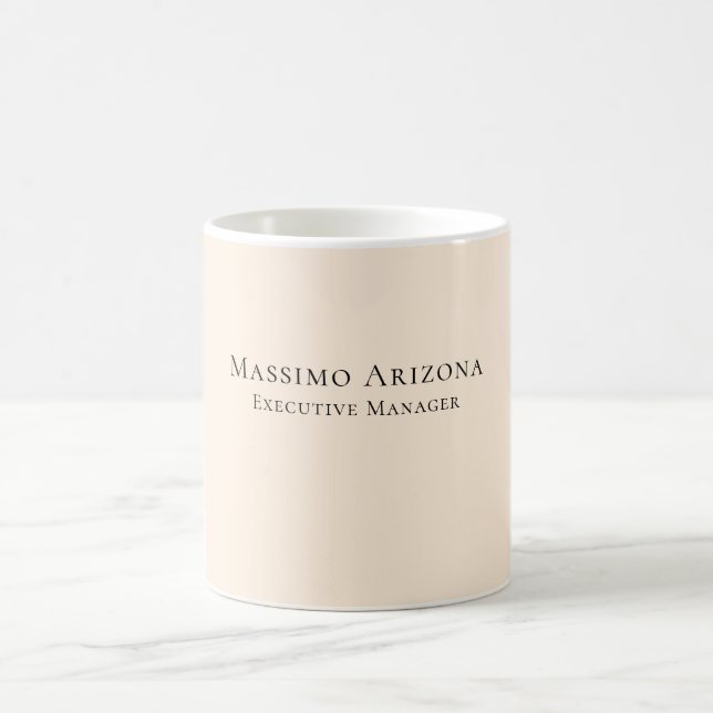 Mug Ivoire Couleur Uni Professionnel Moderne Minimalis (Centre)