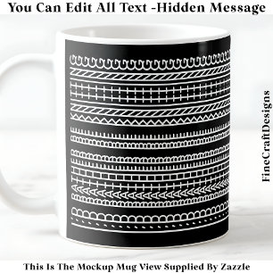 Mug J’aimerais mieux tricoter Message caché 089W Nouve