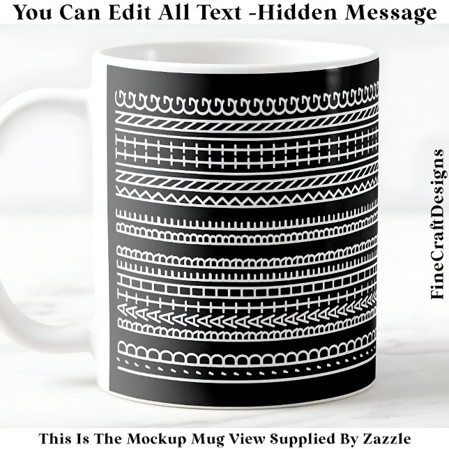 Mug J’aimerais mieux tricoter Message caché 089W Nouve (Créateur téléchargé)
