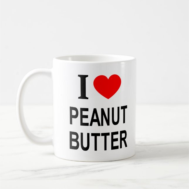 MUG J'❤️ LE BEURRE DE CACAHUÈTE J'AIME LE BEURRE DE CA (Gauche)