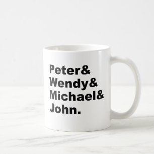 Mug J.M. Barrie Peter Pan Peter Wendy Michael John