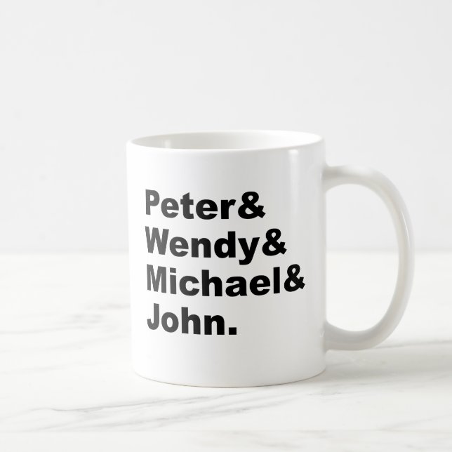 Mug J.M. Barrie Peter Pan | Peter Wendy Michael John (Droite)