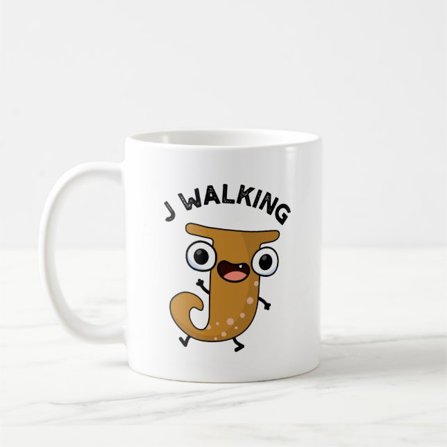 Mug J Marcher drôle Alphabet Pun (Gauche)