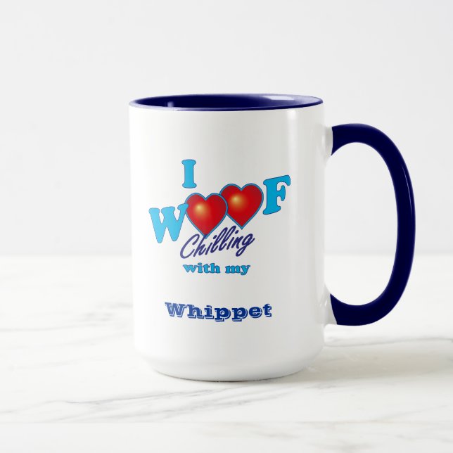 Mug J'aboie le whippet (Droite)