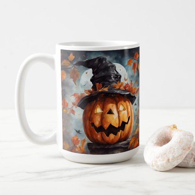 Mug Jack-o'-lantern (Avec donut)