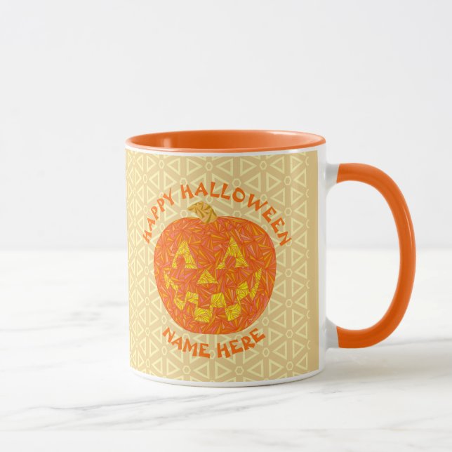 Mug Jack-o'-lantern Halloween Citrouille Personnalisé (Droite)