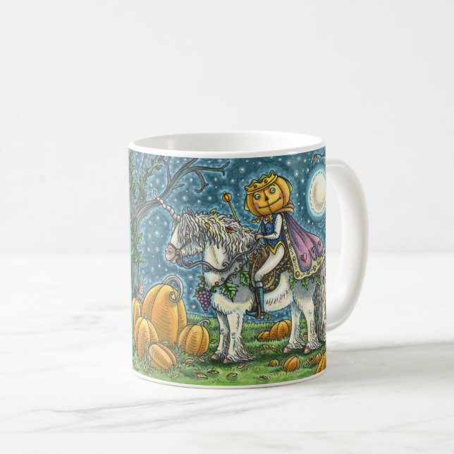 MUG JACK-O'-LANTERN PRINCE SUR SON UNICORN MAGIQUE PON (Devant droit)