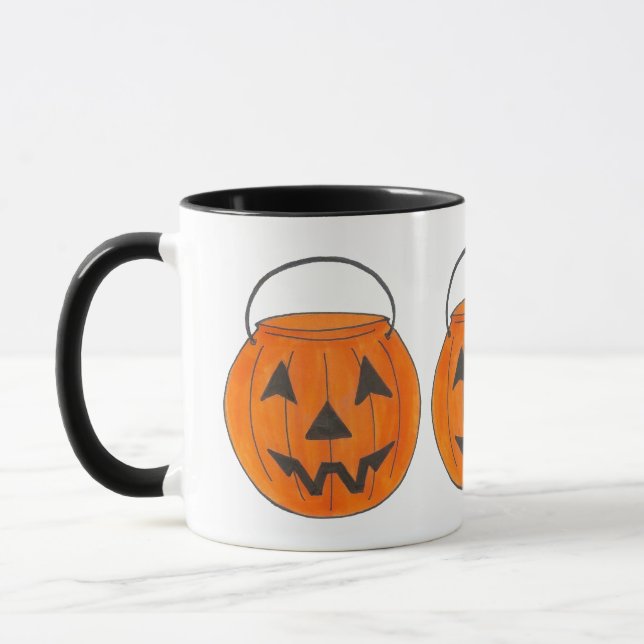 Mug Jack o'Lantern Trick ou traiter le Citrouille d'Ha (Gauche)