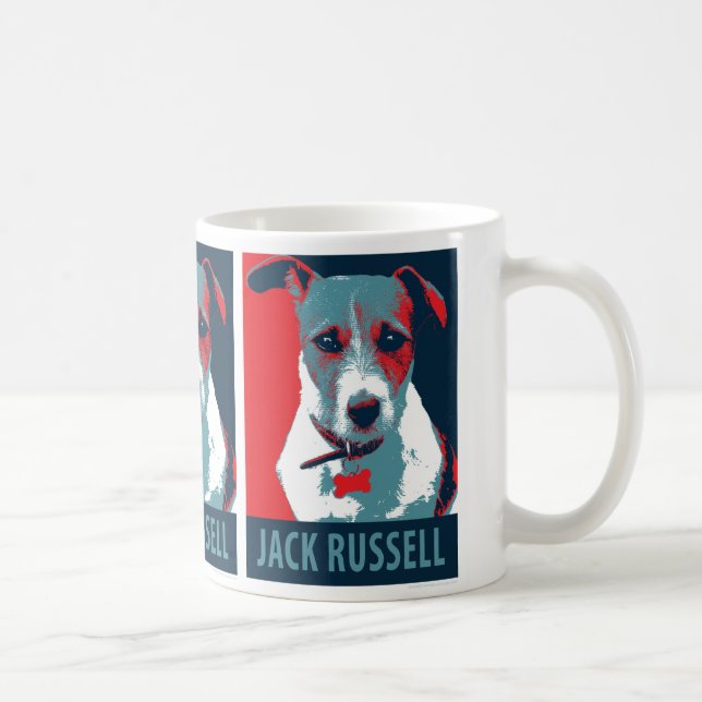 Mug Jack Russel Terrier Parodie de l'espoir politique (Droite)