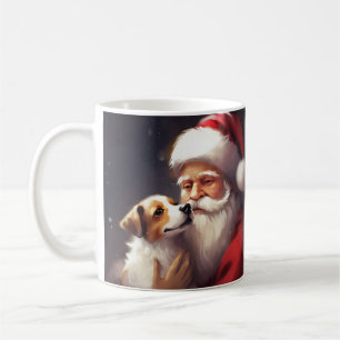 Mug Jack Russell avec le Père Noël Noël Festif