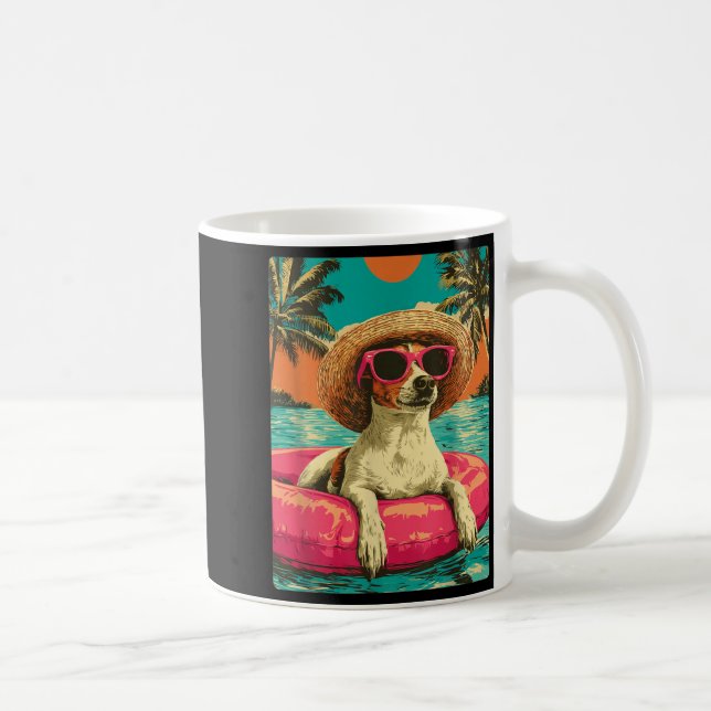 Mug Jack Russell avec Lunettes de soleil Chien mignon  (Droite)