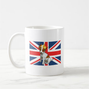 Mug Jack Russell mignon portant une couronne et Union