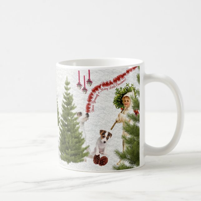 Mug Jack Russell ont vous-même un Joyeux Noël (Droite)