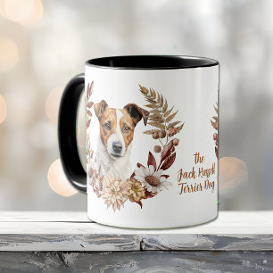Mug Jack Russell Terrier Dog Automne Wreath